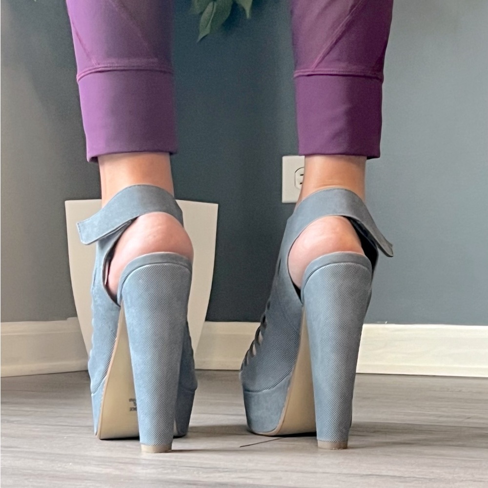 Denim Open Toe Platform - Picture 6 of 6